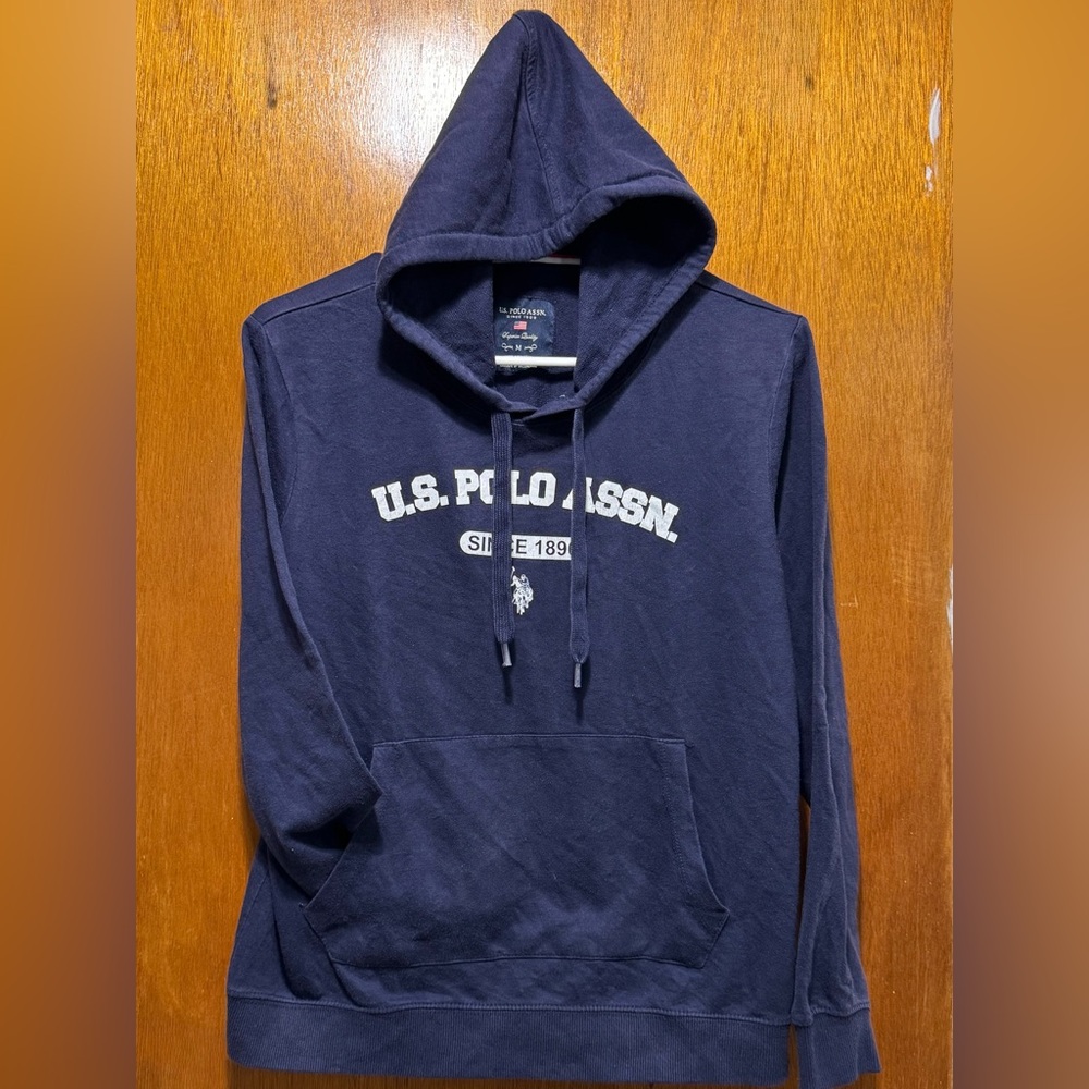 US Polo Assn Hoodie Sweatshirt Mens Size M Navy blue ( see description)